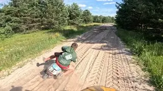 Утопили скутер, падение на скутере. ВЕЗЕМ НА ТРОСУ!