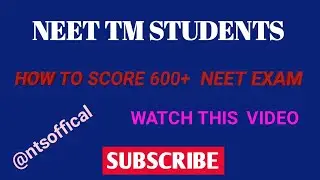 HOW TO SCORE 600+ IN NEET EXAM  |தமிழில்| நீட் தேர்வில்  600+ எடுப்பது எப்படி ??