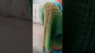 Яркий кардиган из 2х шестиугольников, из хлопка с акрилом