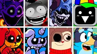 SLEEP WELL but Every Turn a Different Character Sings 🎶⚡ (FNF Vs Catnap)