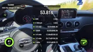 Kia Stinger GT AWD 0-60 and 1/4 mile new