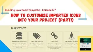 How to Customize icons in your project |Template with HTML and CSS| Part5.7| Customize Icons- Part1