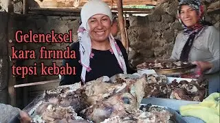 köy fırınında kurban etlerini fırınladık /taş fırında kebap nasıl yapılır / çömlekte et yapımı