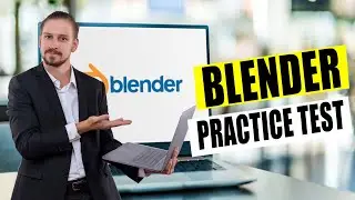 Blender 3D Animation Practice Test - Text and Logo Animation, Character Modeling Program Exam