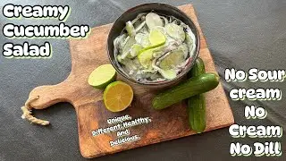 ASMR Creamy Cucumber Salad 🥗 🥒 #cucumber #cucumbersalad #salad #caramelrecipe #asmr #foryou