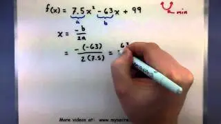 Pre-Calculus - Finding the maximum or minimum of a function
