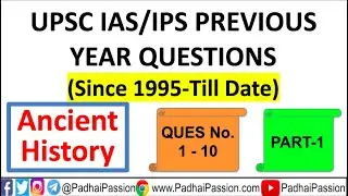 UPSC Previous Year Question (PYQ) Ancient History Part 1