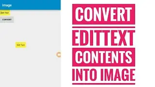 Convert edittext contents into image using sketchware