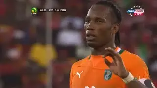 Didier Drogba vs Equatorial Guinea 1/4 Final AFCON 2012