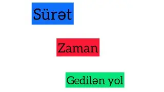 Riyaziyyat 4-cü sinif. Hərəkətə aid məsələlər