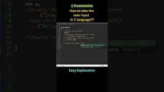 How to take user input using C | Getting user input using scanf() | C Programming 