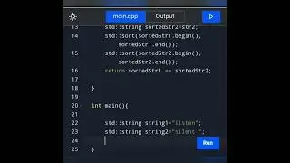 Day 39 of series|| How to write a c++ program to check whether a given string is anagram.