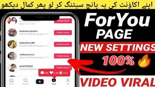 Tiktok foryou setting 2021||Tiktok All setting kaise karen
