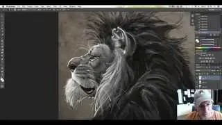 A time lapse lion character done in Photoshop CC on a Wacom Cintiq 22