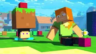 Reaction to Minecraft Alex and Steve Minecraft tnt runaway