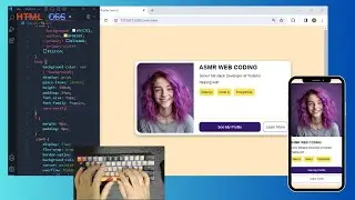ASMR Programming - How to Create Modern Profile Card in HTML and CSS - UI Design