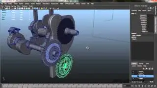 3D Mechanical Rigging Tutorial | Engine Rigging Maya | Autodesk 3D