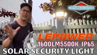 LEPOWER 1600LM LED Solar Security Flood Lights Outdoor Motion Detection Sensor 5500K IP65 Waterproof