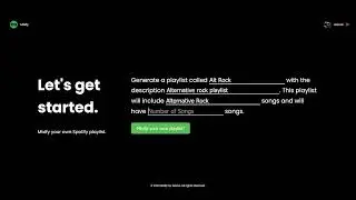 Mixify - Spotify API Playlist Generator (Demo)