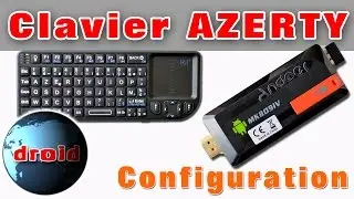 Clé USB android TV MK809IV et mini clavier sans fil configuration azerty