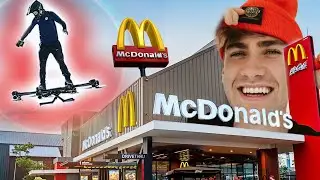 FLYING ONTO MCDONALDS- HOVERBOARD AIRCRAFT FLIGHT | AIRRACK & DREW DIRKSEN | Manned Travel Real