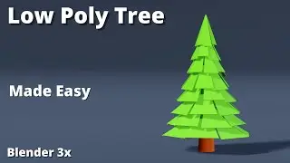 low poly tree modeling in blender 3x || easy guide