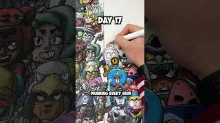 Day 17 Drawing EVERY Brawl Stars Skin - Aquamarine Sprout
