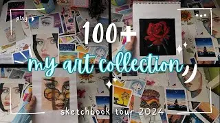 sketchbook tour2024 | art book tour| drawing collection| art