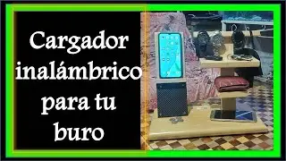 organizador para celular carga  inalámbrica