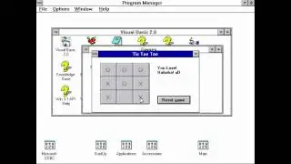Tic Tac Toc (Visual Basic 2.0) in Windows 3.1