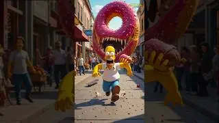 ❤️🍩 Evolution of Homer: Chased by a Mutant Donut 🏃‍♂️✅✨ 