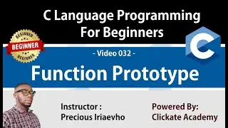 032 - Function Prototype in C Language Programming | C Tutorials for Beginners