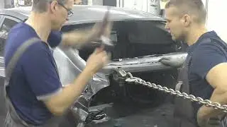 Хендай Элантра. Распил не получился. Body repair after an accident.