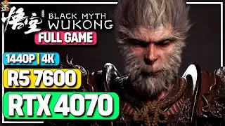 Black Myth: Wukong (Full Game) | RTX 4070 12GB + R5 7600 | 1440p,4K | DLSS 3, Ray Tracing, Frame Gen