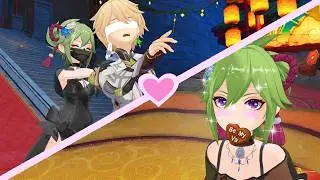 Happy Valentine's Day (Kuki Shinobu x Aether) 💛🍪💜