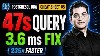 PostgreSQL Slow Query Fix: 47s to 3.6ms (DBA Cheat Sheet #5 )