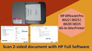 HP Officejet Pro 8025 | 8025e | 8020 | 8035 Printer : Scan 2 sided document using HP Scan