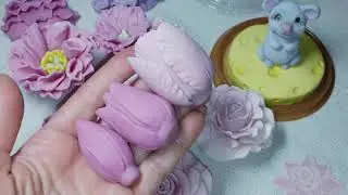 Обзор силиконовых форм цветов и мышки на сайте Мыльная вечеринка