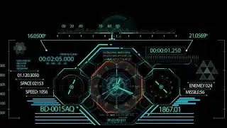 No-copyright || HUD UI Animation || hacking background video || HUD Sound effects