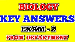 2nd PU EXAM - 2  BIOLOGY KEY ANSWERS ||  EXAM 2 DEPARTMENT KEY ANSWERS FOR BIOLOGY 2024