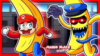 Mario Plays ROBLOX BANANA POLICE FAMILY PRISON RUN 🍌