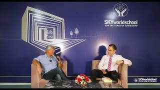 Partho in a Q&A session with the whole staff and our Founder Director Manu Bhandari