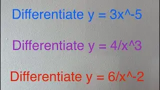 Power Rule with negative powers and denominators  | Power Rule | Calculus |