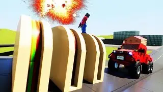 Lego Explosive Tacos Against Cars Crashes | Brick Rigs