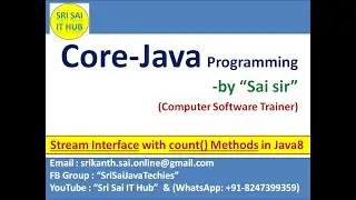 Java Stream API with count() Method || Java8 Stream Interface || java.util.stream pkg || 