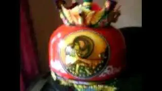 Sangkar perkutut airbrush wayang