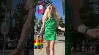 Crossdressed in Public: Anastasia Harris Explores Downtown Vancouver in Dress and Heels