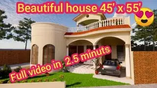Step by step house 45' x 55' construction-time lapse - 3 month work in 2.5 minuts.#housedesign