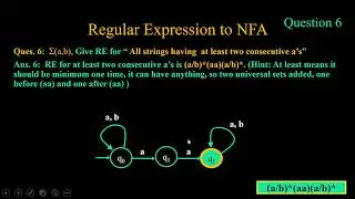 RE to NFA  with examples