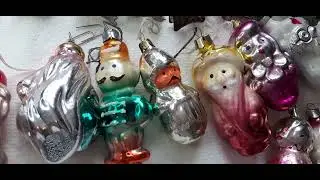 Коллекционные елочные игрушки с барахолки!🌲 На прищепке, 50- 60- 70 - е годы.
